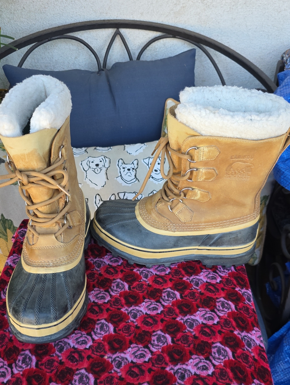 Sorel Caribou Waterproof Tan Winter Snow Boots Womens Size 8